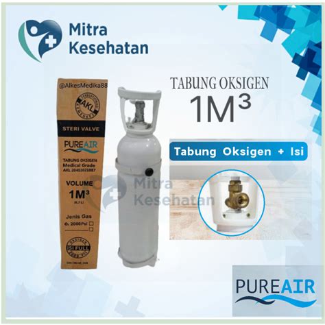 Jual Tabung Oksigen Medis M Pure Air Oksigen Medical Grade Isi Full