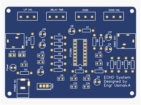 Echo Circuit Board Diagram, HD Png Download - kindpng