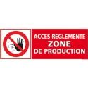 Panneau Acc S R Glement Zone De Production Avec Pictogramme