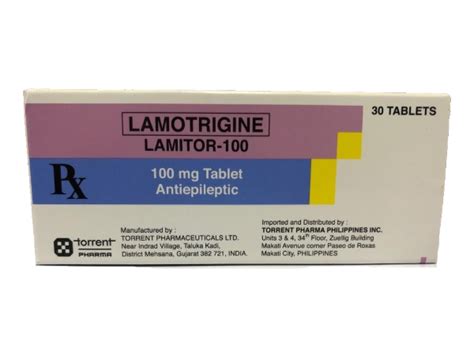 LAMITOR 100 Lamotrigine 100mg Tablet 1 S Price In The Philippines