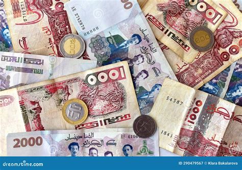 Scattered Algerian Banknotes Stock Image - Image of wealth, account ...
