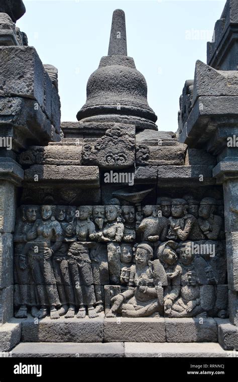 Mahayana Buddhist Temple 9th Century Borobudur Central Java