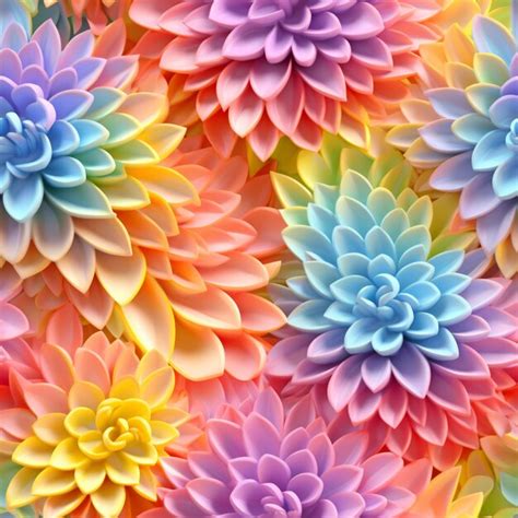 Premium Ai Image Brightly Colored Flowers Are Arranged In A Pattern