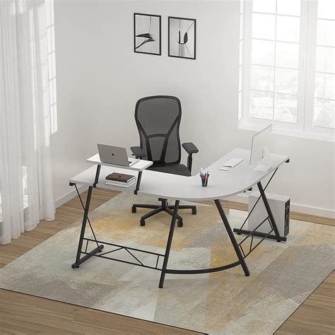 Jantens Gaming Table L Shapedcomputer Table Home Office Desk With