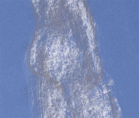 Standing Nude Female Figure Chalk Drawing By Hilary Hennes Manning Fine Art