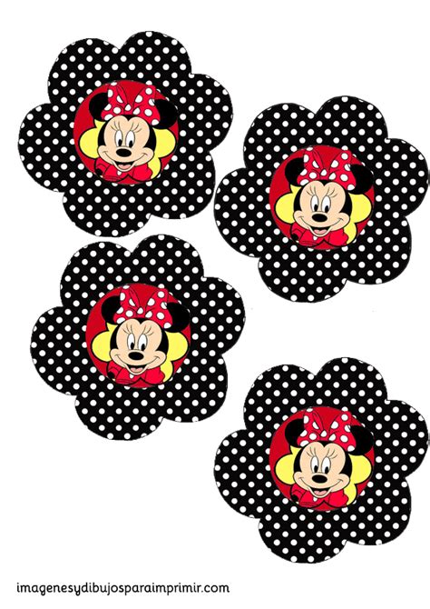 Toppers Para Cupcakes De Minnie Mouse Imagenes Y Dibujos Para Imprimir