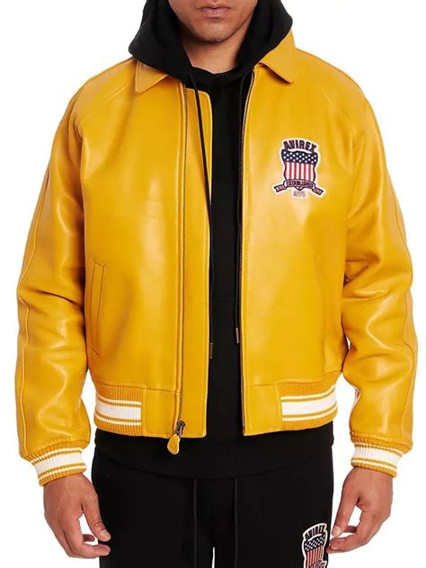 Lamar Odom Yellow Leather Jacket Avirex Icon Yellow Leather Jacket