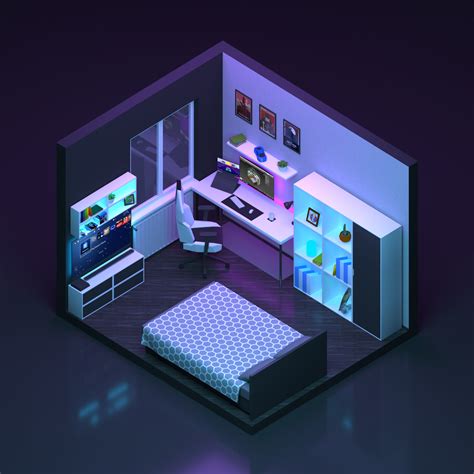 Artstation Isometric Gaming Room