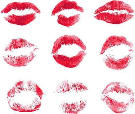 Lipstick Mark White Background Illustrations Royalty Free Vector