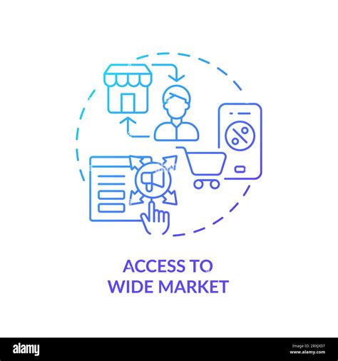 2d Gradient Thin Linear Access To Wide Market Icon Concept Stock Vector Image And Art Alamy