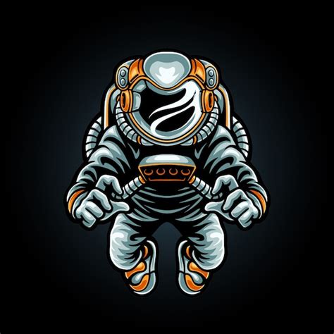 Premium Vector Flying Astronaut Mascot Logo