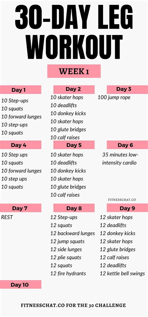 Top 10 30 Day Leg Challenge Ideas And Inspiration