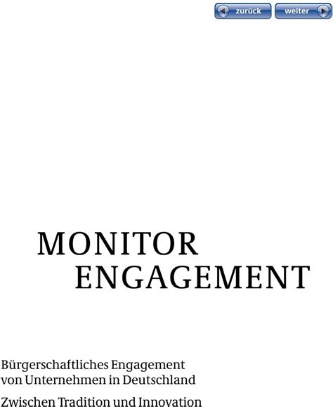 MONITOR ENGAGEMENT Information Bürgerschaftliches Engagement von