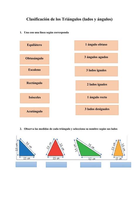 Clasificación De Los Triángulos Interactive Activity Clasificacion De Triangulos Tipos De