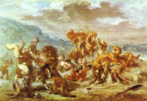 Lion Hunt By Eugene Delacroix Artchive