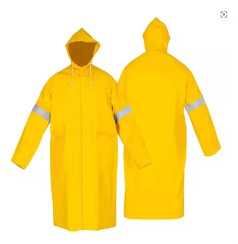 Impermeable Gabardina Largo Con Reflejante Dz1001 MercadoLibre