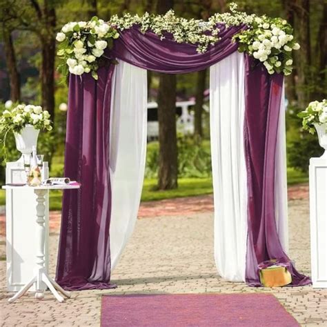 Mariage Arche Tenture Rideau En Tulle Pour Photo X Cm Tissu