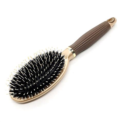 Paddle Hair Brush Detangling Brush Boar Bristle For Straightening