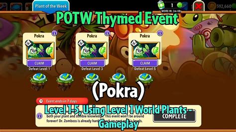 Pvz Potw Thymed Event Pokra Level Using Level World Plants