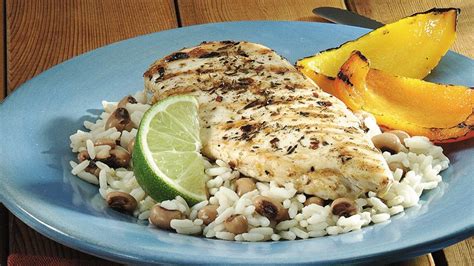 Jerk Chicken With Black Eyed Peas And Rice Recipe