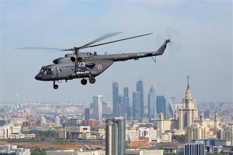 Mil Mi 8amtsh Helicopter Of Russian Air Force During Victory Day Parade