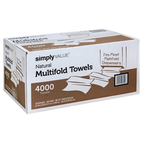 Simply Value Natural Multifold Towels 4000 Ct From Smart And Final