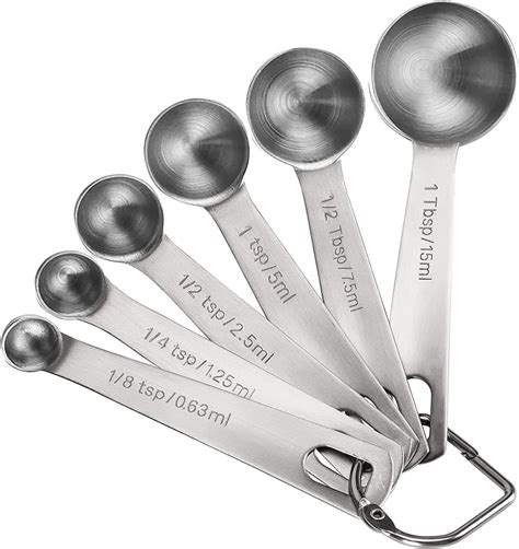 Measuring Spoons Premium Heavy Duty 188 Stainless Steel Measuring Spoons Cups Set