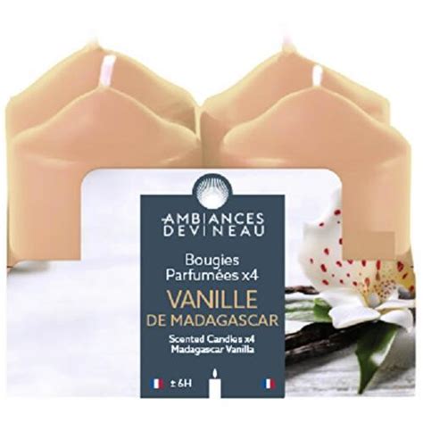 Devineau Bougies D38 H56 TC parfumées vanille de Madagascar x4