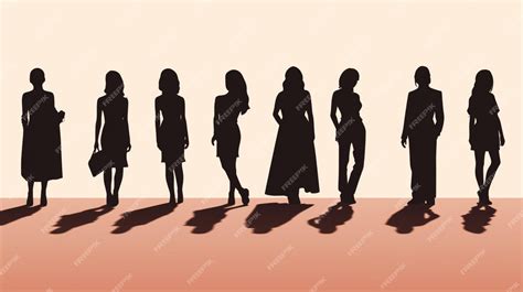 Premium Vector A Group Of People Standing In Front Of A Wall With One