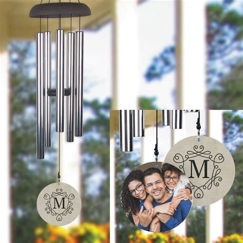 Personalized Monogram Wind Chime With Photo Tsforyounow