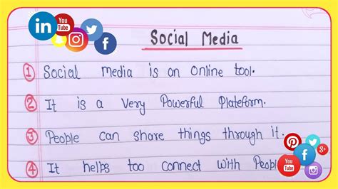 Lines On Social Media Social Media Essay In English Lines