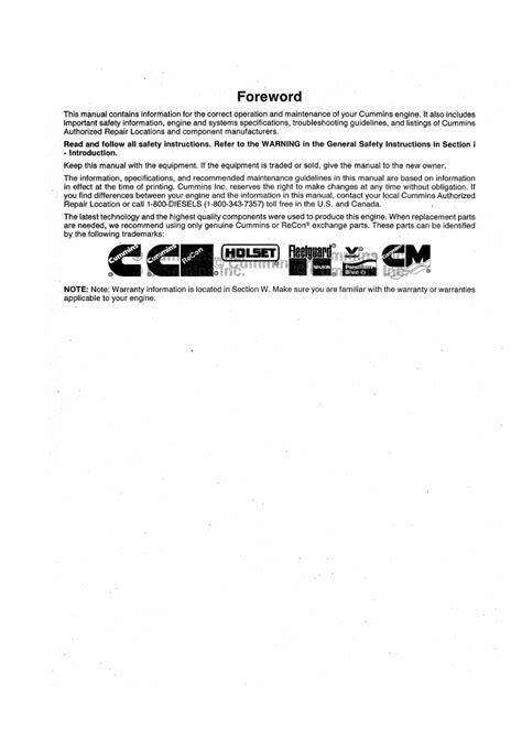 Cummins Qsc83 Qsl9 Engine Owners Manual Manuals Online