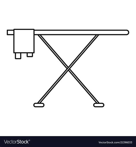 Ironing Board Icon Outline Style Royalty Free Vector Image