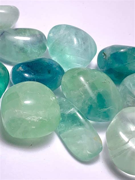 Green Fluorite Tumbled Stones Fluorite Tumbled Stones Crystals