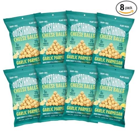 8 Pack Outstanding Foods Outstanding Cheese Balls Garlic Parmesan Only