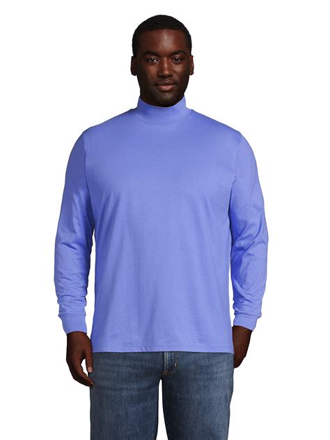 Lands End Mens Big Super T Mock Turtleneck