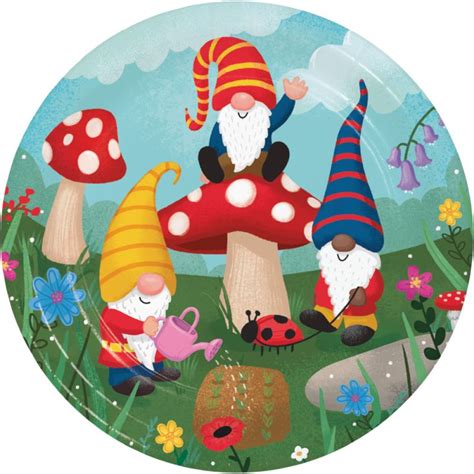 Party Gnomes Inch Plates Party At Lewis Elegant Party Supplies