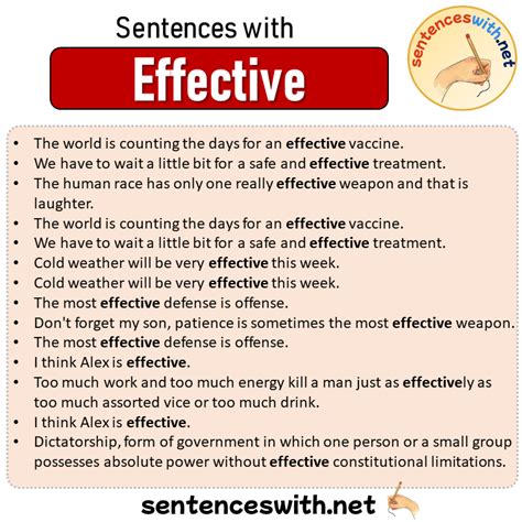 sentences  effective sentences  effective  english