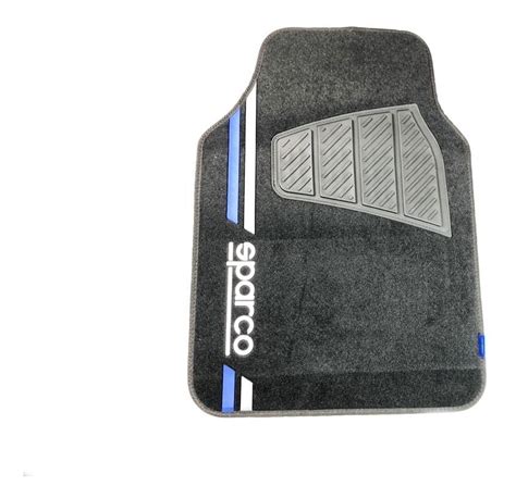 Tapete De Alfombra Sparco Doble Linea Detalle De Hule Pzas Env O Gratis