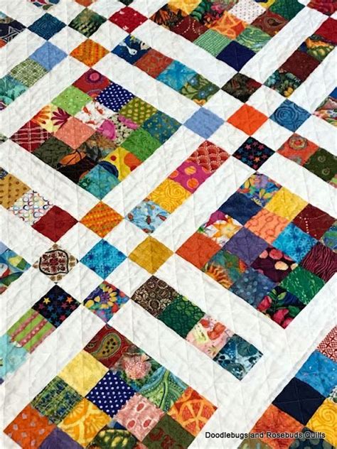 Doodlebugs And Rosebuds Quilts Finished Scrappiness Scrappy Quilt