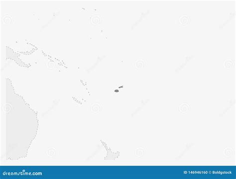 Map Of Oceania With Highlighted Palau Map Vector Illustration