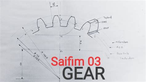 NOMENCLATURE OF GEAR A Wheel Has 24 Teeth Of 33mm Circular Pitch