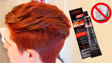 How To Get Red Hair With No Bleach L Oreal HiColor YouTube