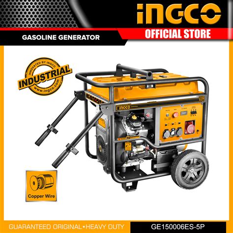 Ingco GE150006ES 5P Industrial 40L Gasoline Generator 15KVA 4 Stroke