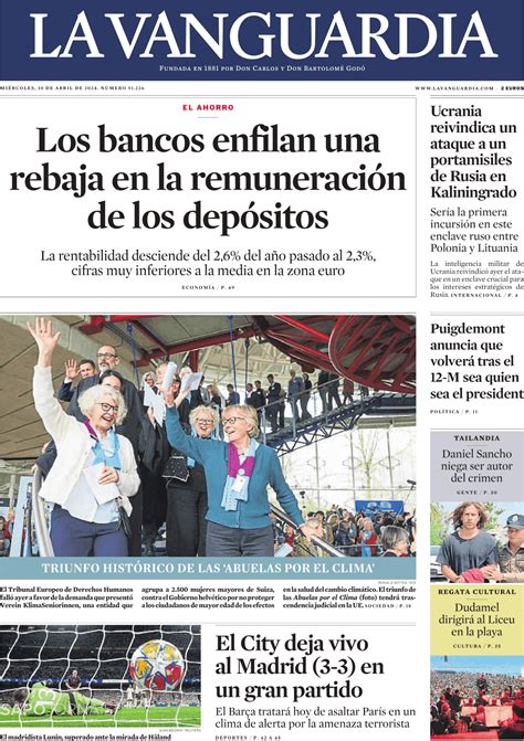 La Vanguardia Abr Jornais E Revistas Sapo Pt Ltima