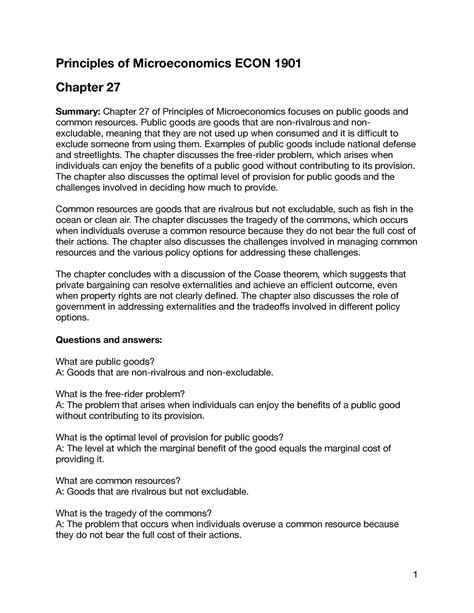 Econ Chapter Principles Of Microeconomics Econ Chapter