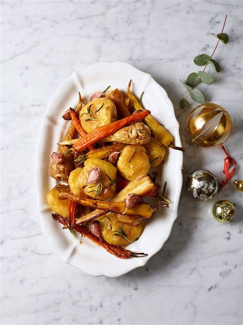 Roasted Root Veg Jamie Oliver Christmas Recipes Recipe Jamie Oliver Roasted Root