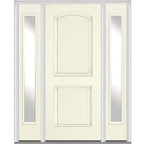 Mmi Door 68 5 In X 81 75 In Right Hand Clear 2 Panel Archtop Painted Fiberglass Smooth