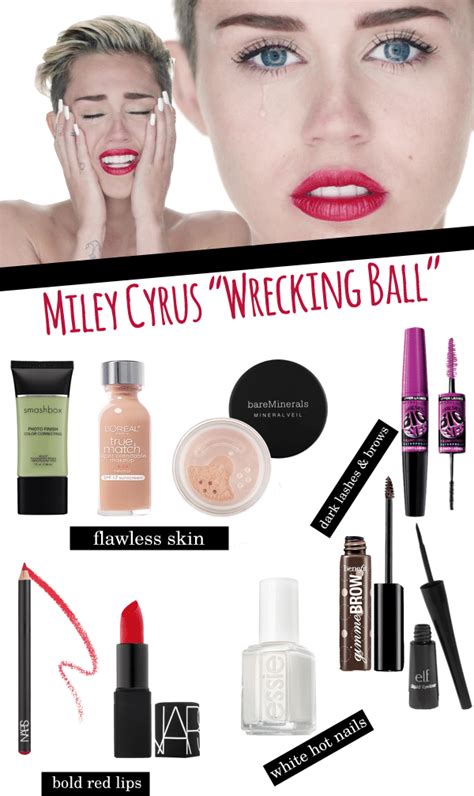 Miley Cyrus Makeup Wrecking Ball