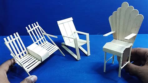 7 Easy And Quick Popsicle Miniature Furniture Chairs And Tables 5 Youtube